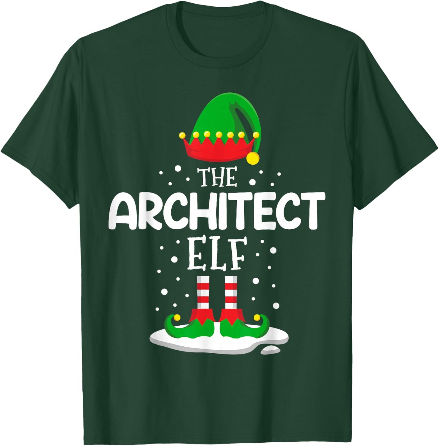 The Architect Elf Christmas Family Matching Outfit Xmas T-Shirt - T-Shirt | Forest