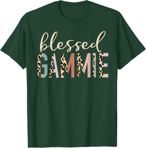 Blessed Gammie Cute Leopard Print T-Shirt - T-Shirt | Forest