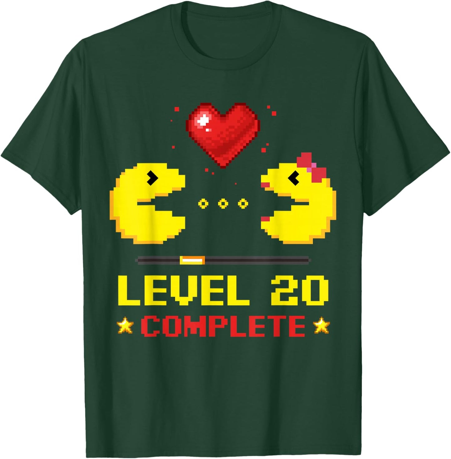 Level 20 Complete Gamers 20th Wedding Anniversary Valentines T-Shirt - T-Shirt | Forest