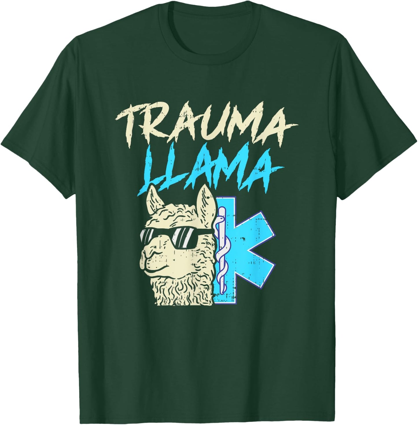 Boys Girls Trauma llama, Funny EMT design, Paramedic gift T-Shirt - T-Shirt | Forest