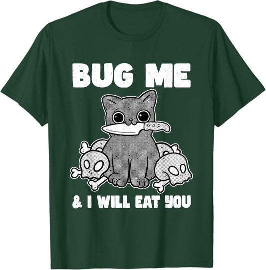 Funny Knife Cat Lover Sarcastic Pet Kitty Cat Men Women T-Shirt - T-Shirt | Forest