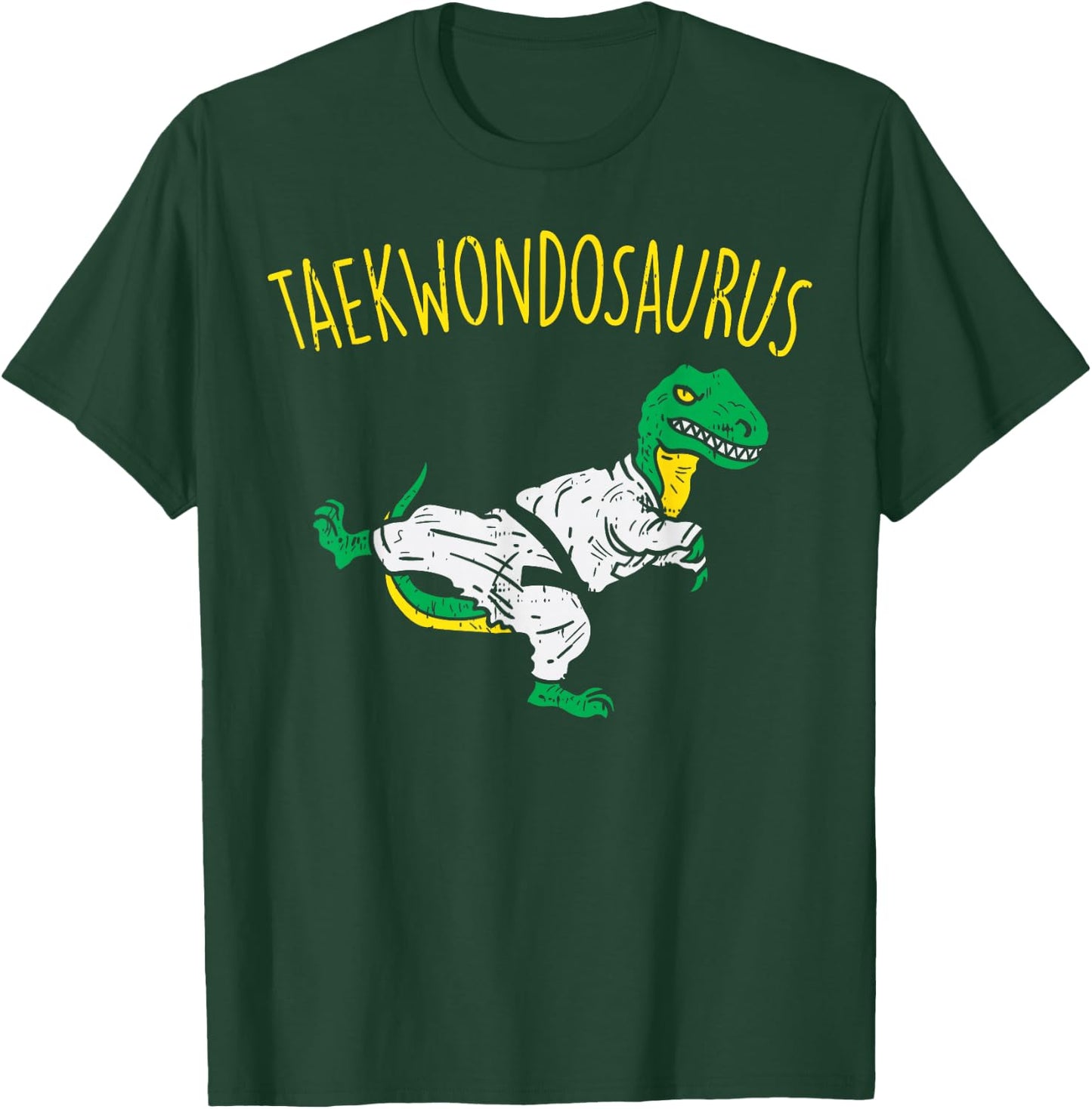 Taekwondosaurus Funny Trex Martial Arts Dinosaur Lover Gift T-Shirt - T-Shirt | Forest