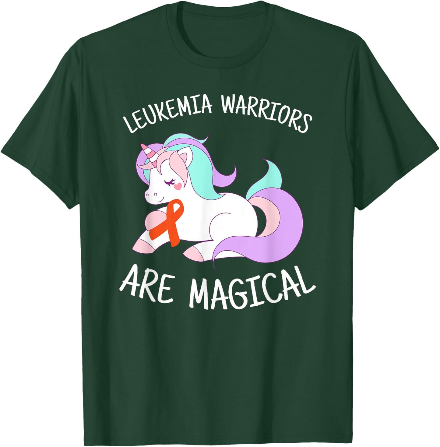 Unicorn Leukemia Awareness Gift, Leukemia Warrior T-Shirt - T-Shirt | Forest