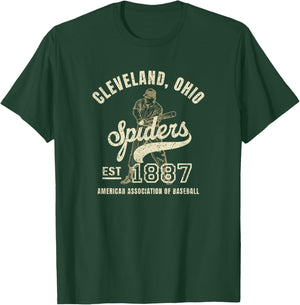 Vintage Cleveland Ohio Spiders Baseball T-Shirt - T-Shirt | Forest