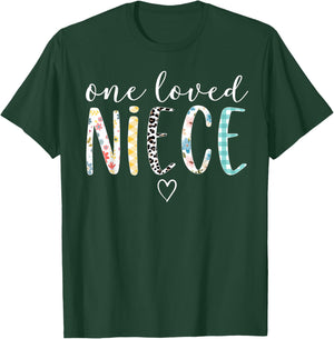 Niece Gifts Women One Loved Niece Mother's Day T-Shirt - T-Shirt | Forest