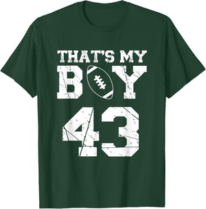 That's My Boy Football Number #43 T-Shirt - T-Shirt | Forest