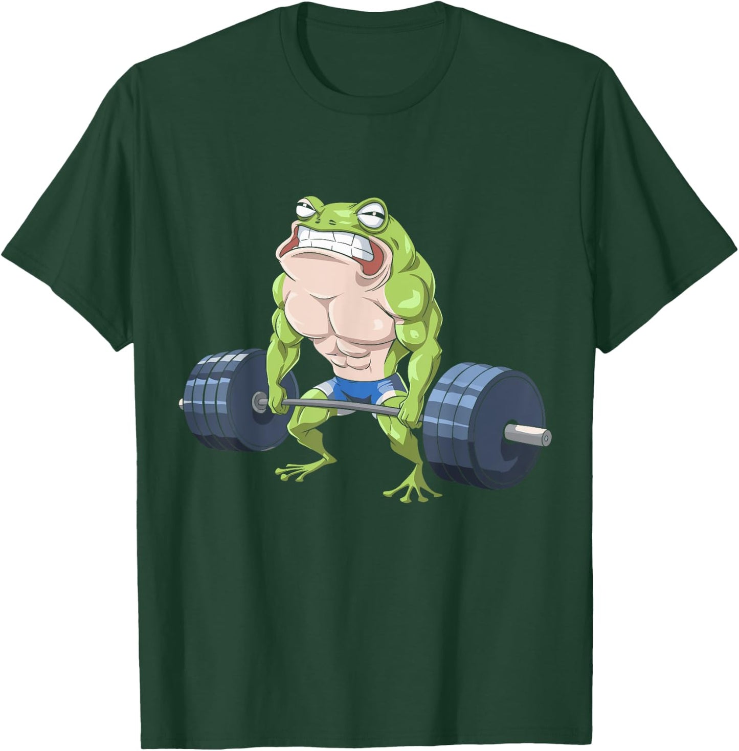 Funny Frog Weightlifting Deadlift Fitness Gym Barbell Humor T-Shirt - T-Shirt | Forest