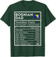 Bosnian Dad Nutrition Facts National Pride Gift Dad T-Shirt - T-Shirt | Forest