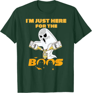 I'm Just Here For The Boos Whiskey Shirt | Beer Halloween T-Shirt - T-Shirt | Forest
