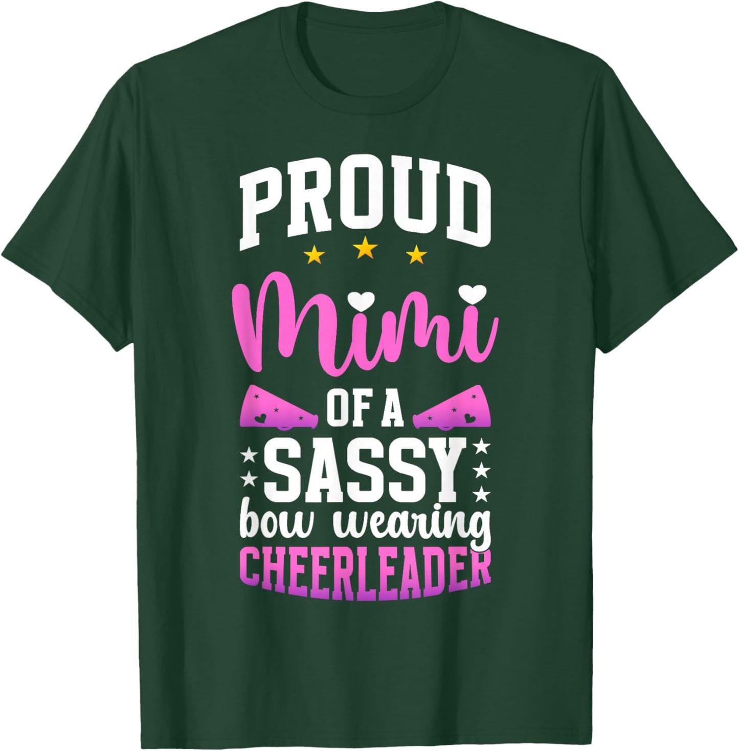 Proud Mimi Of A Cheerleader Mimi Cheer Mimi Grandma T-Shirt - T-Shirt | Forest
