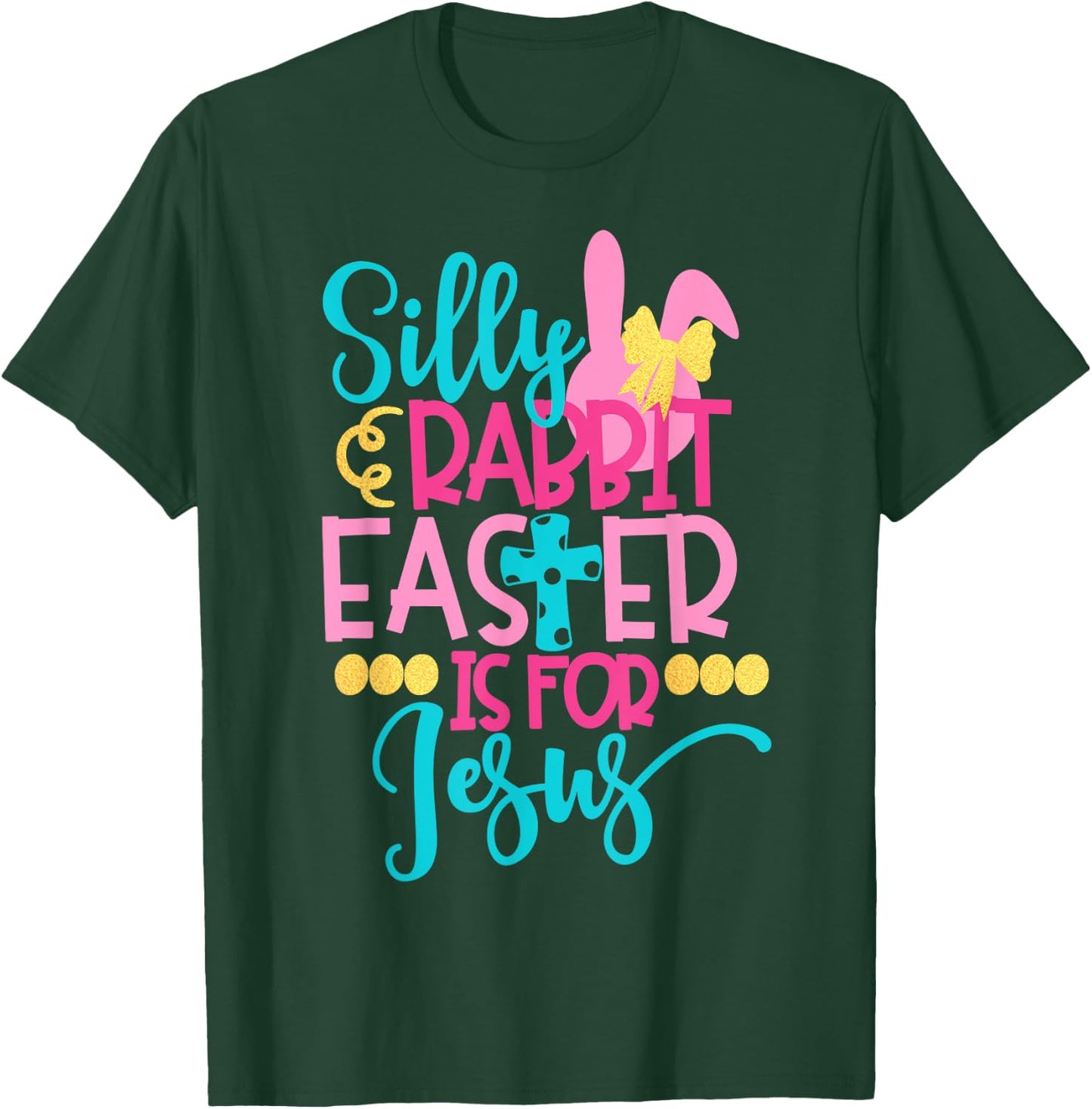 Rabbit Easter Bunny with Floppy Ear Gift Easter Spring T-Shirt - T-Shirt | Forest