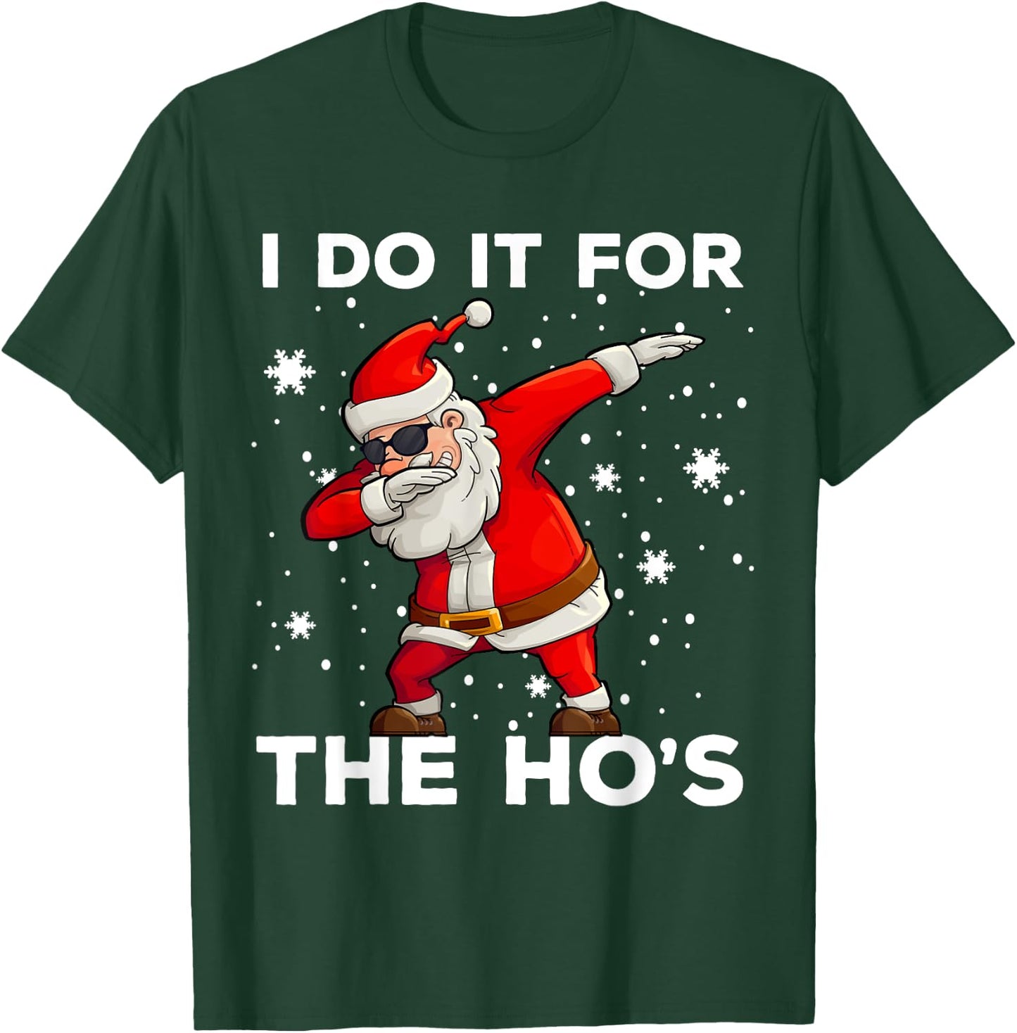 I Do It For The Hos Dabbing Santa Claus Christmas Kids Boys T-Shirt - T-Shirt | Forest