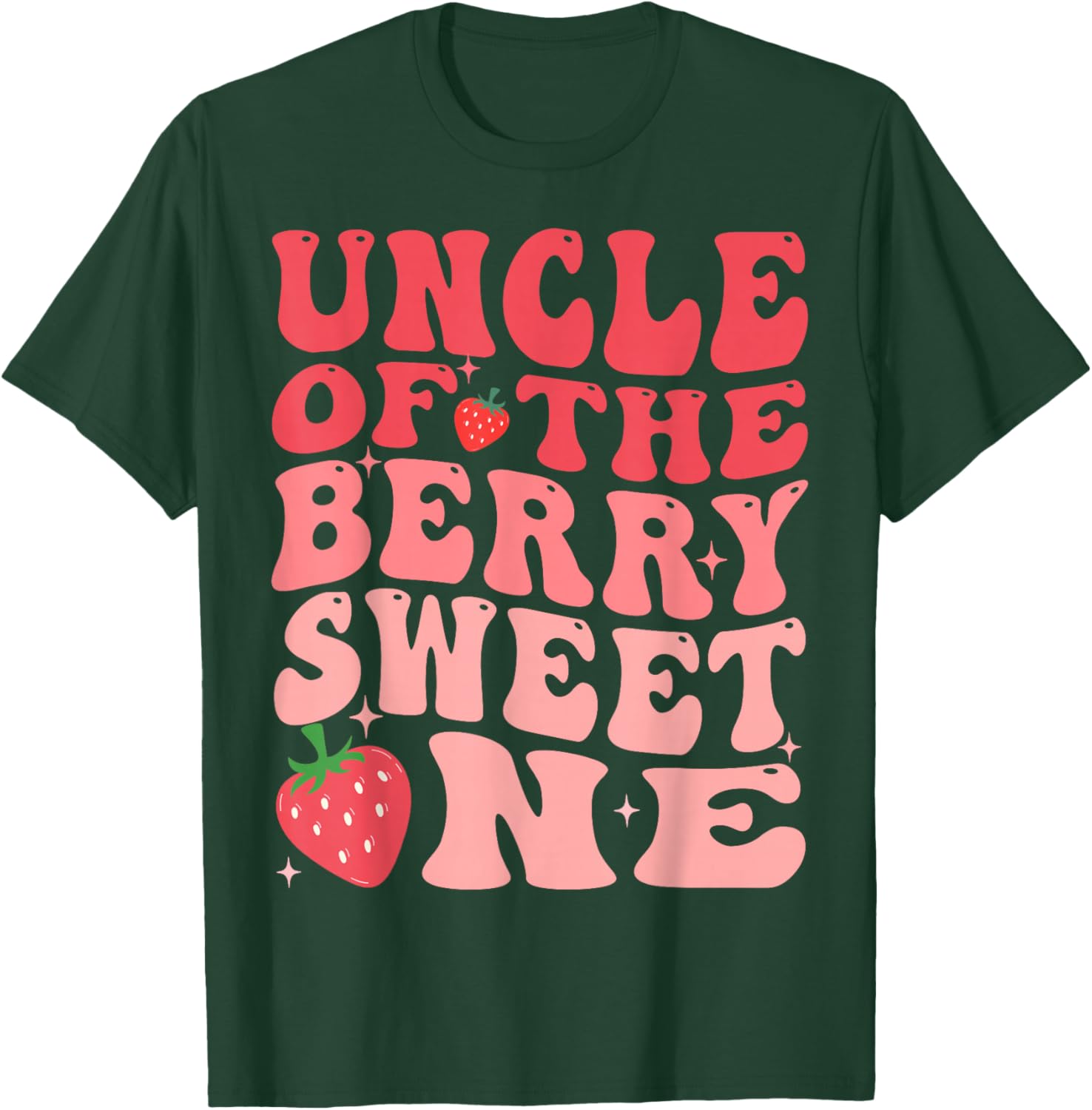 Uncle Of The Berry Sweet One 1st Birthday Strawberry T-Shirt - T-Shirt | Forest