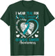 I Wear Teal For My Cousin Cervical Cancer Awareness Support T-Shirt - T-Shirt | Forest