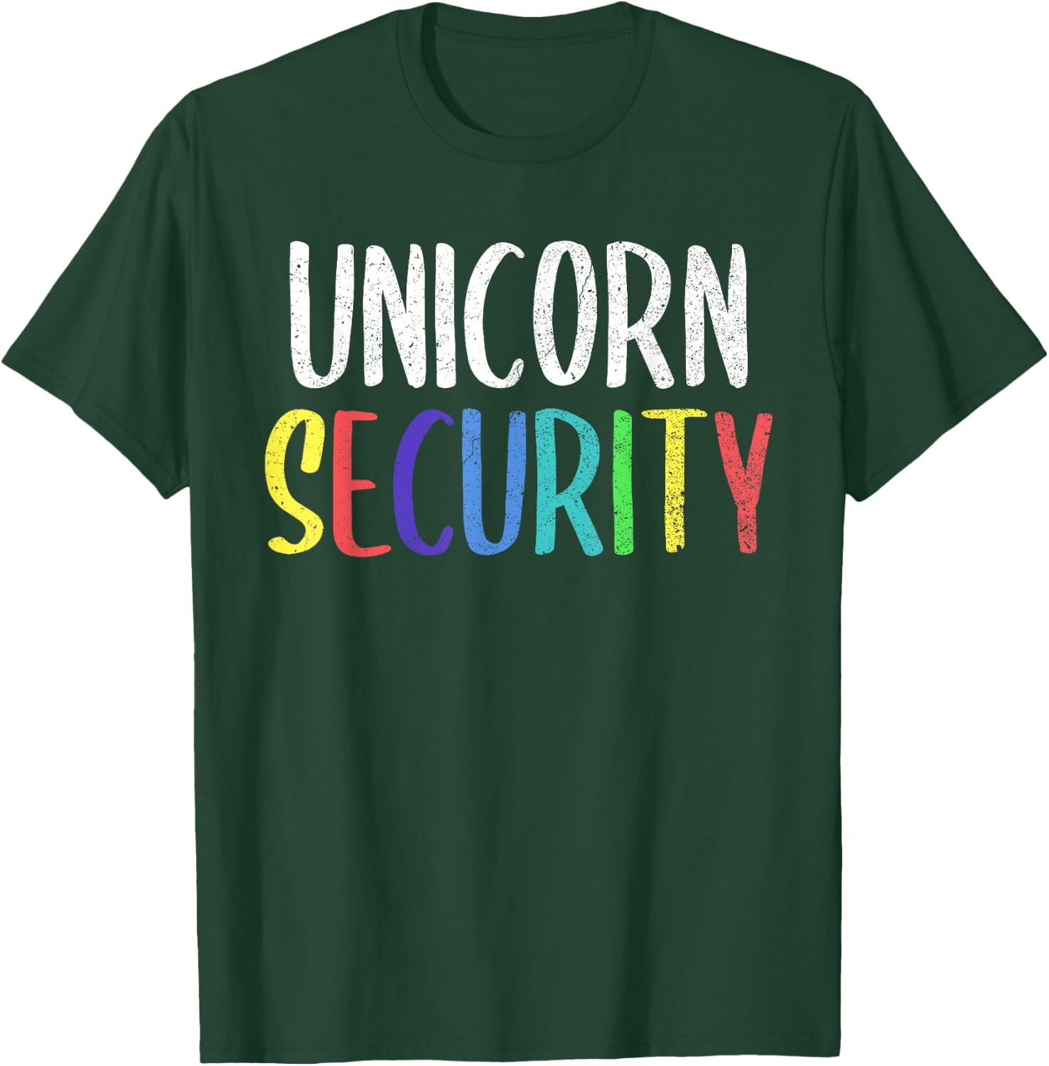 Halloween Dad Mom Daughter Adult Costume, Unicorn Security T-Shirt - T-Shirt | Forest