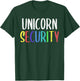 Halloween Dad Mom Daughter Adult Costume, Unicorn Security T-Shirt - T-Shirt | Forest