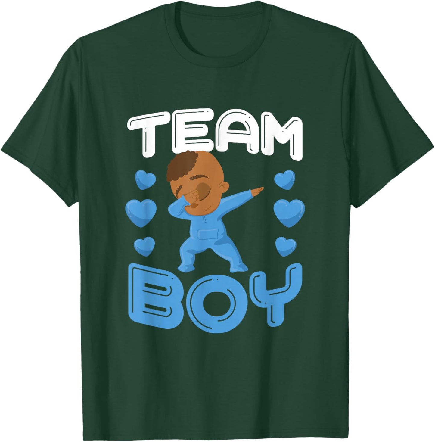 Cool Team Boy Gender Reveal Dabbing Black Baby It's A Boy T-Shirt - T-Shirt | Forest