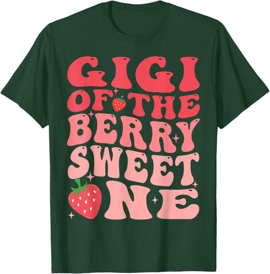 Gigi Of The Berry Sweet One 1st Birthday Strawberry T-Shirt - T-Shirt | Forest