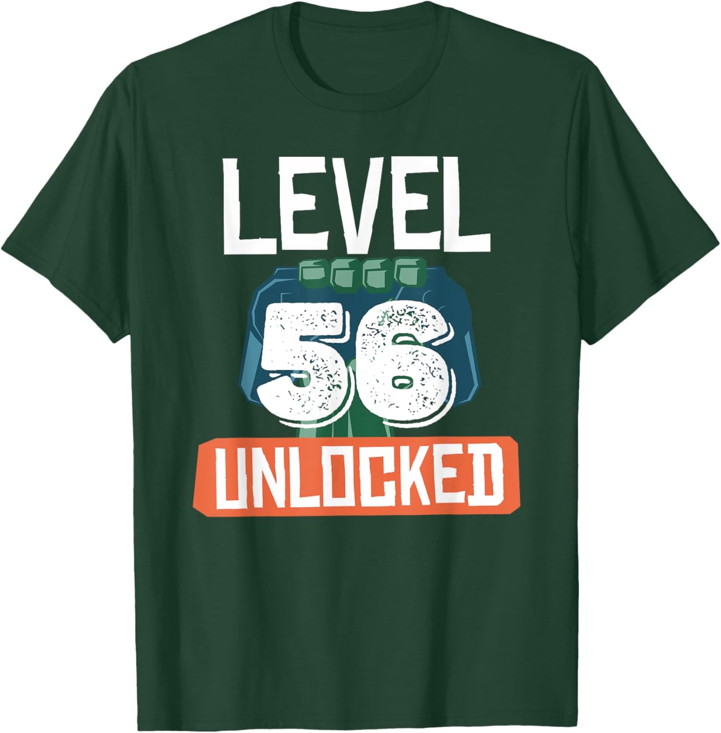Level 56 Unlocked Funny Video Gamer 56th Birthday T-Shirt - T-Shirt | Forest