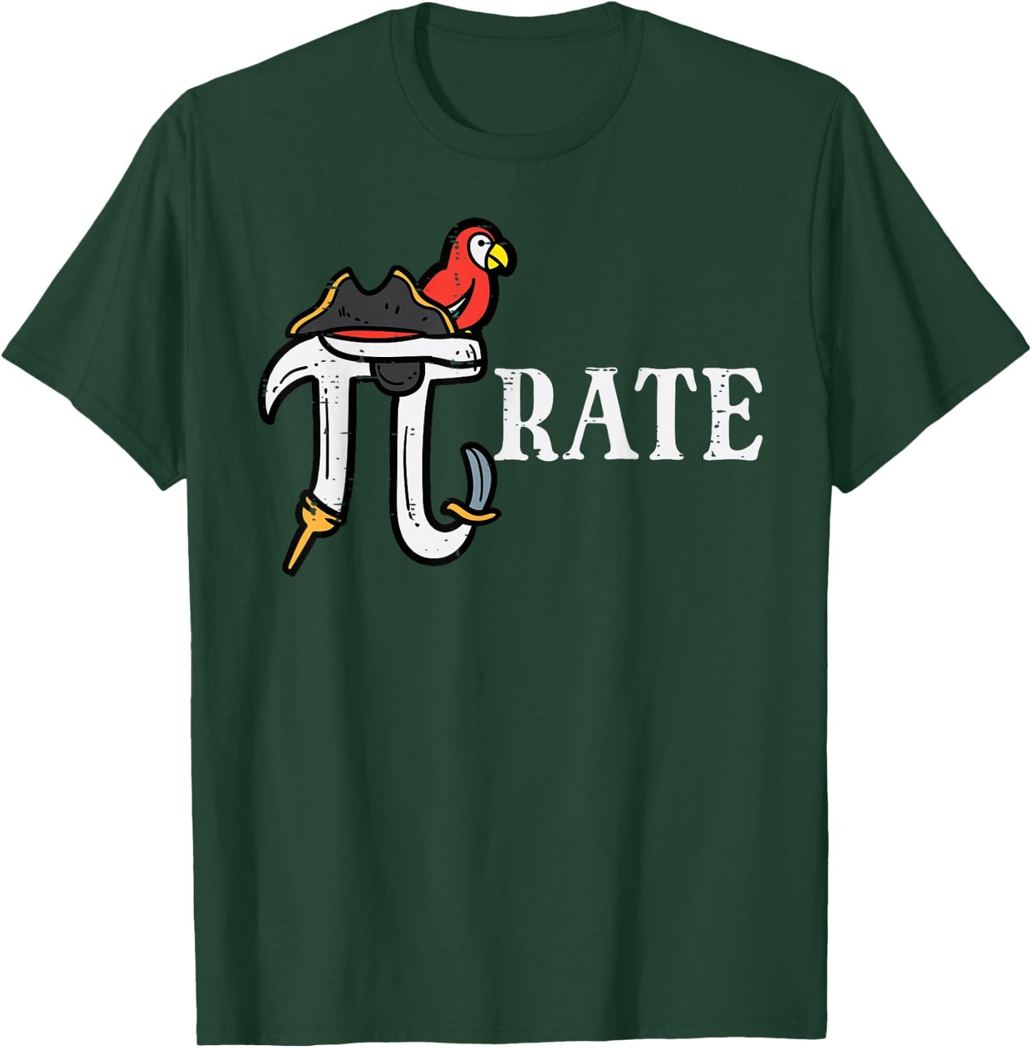 Pirate Pi Funny Math Pie Halloween Costume Teacher Men Women T-Shirt - T-Shirt | Forest