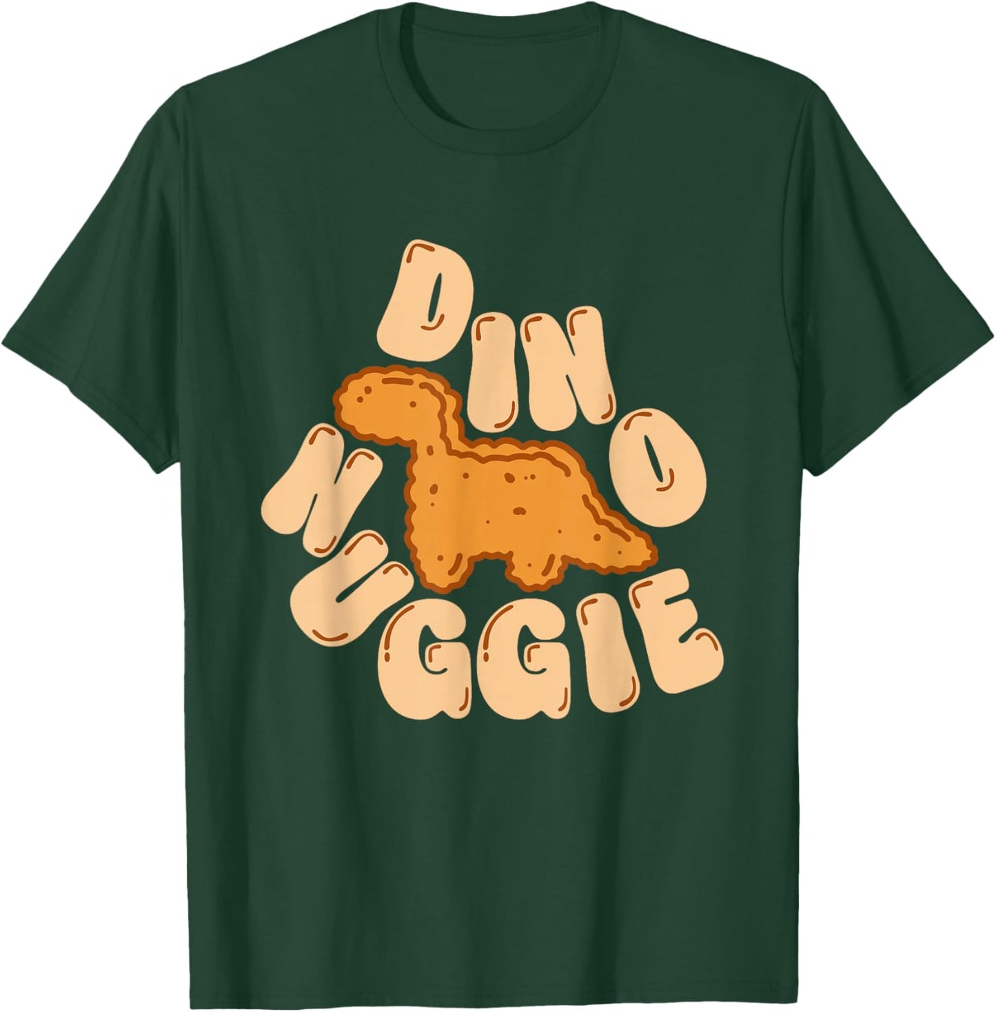 Dino Nuggie Food Cute Animals Shape Snack Lover T-Shirt - T-Shirt | Forest