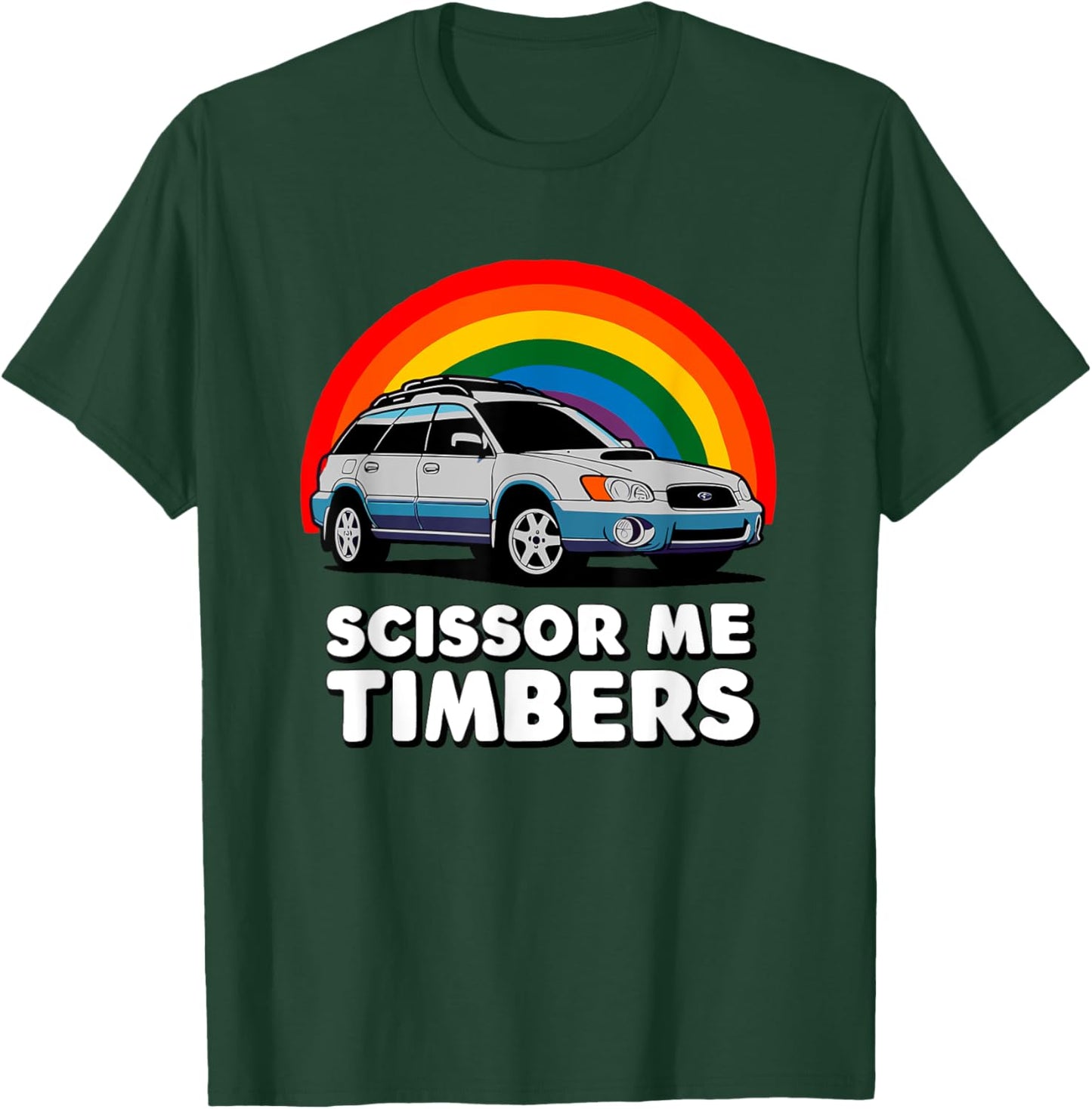 Scissor Me Timbers Funny Car Meme Station Wagon Off Road T-Shirt - T-Shirt | Forest