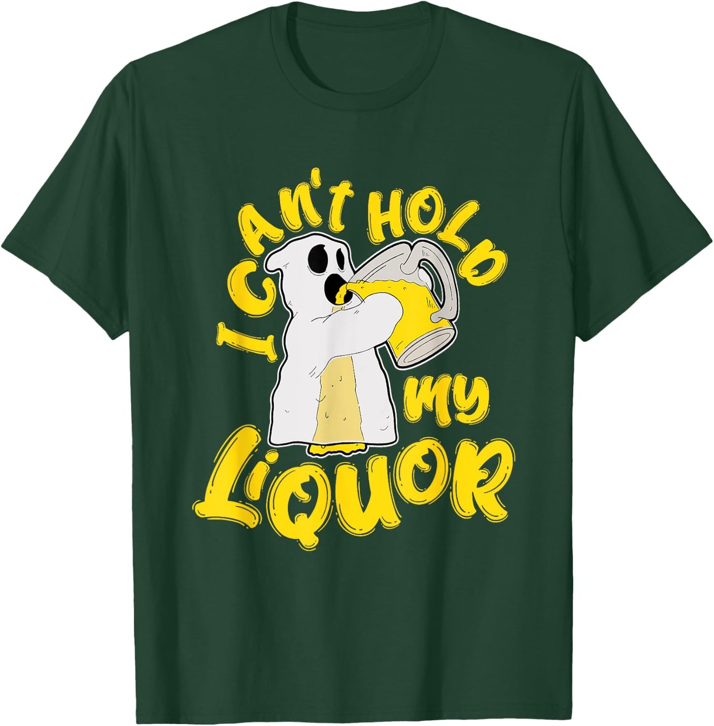 Halloween Beer Can’t Hold My Liquor Ghost Drank T-Shirt - T-Shirt | Forest