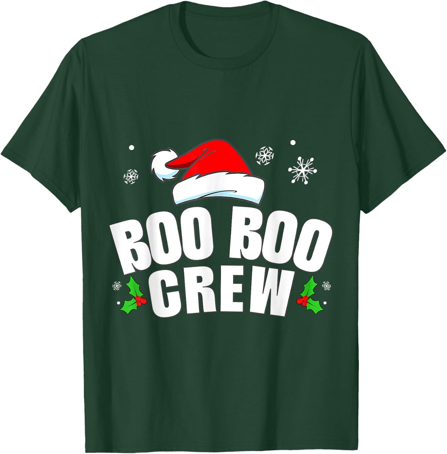Christmas Boo Boo Crew Men Women Buffalo Plaid T-Shirt - T-Shirt | Forest