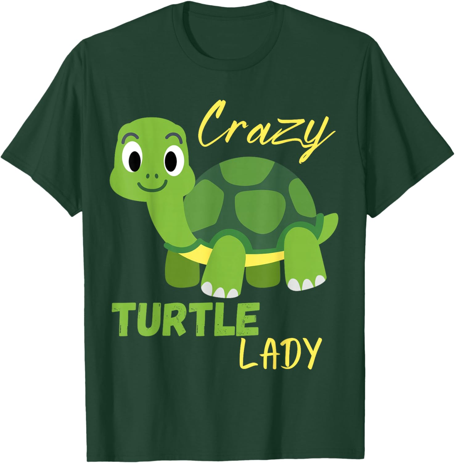 Funny Crazy Turtle Lady for Girl or Woman who loves Turtles T-Shirt - T-Shirt | Forest