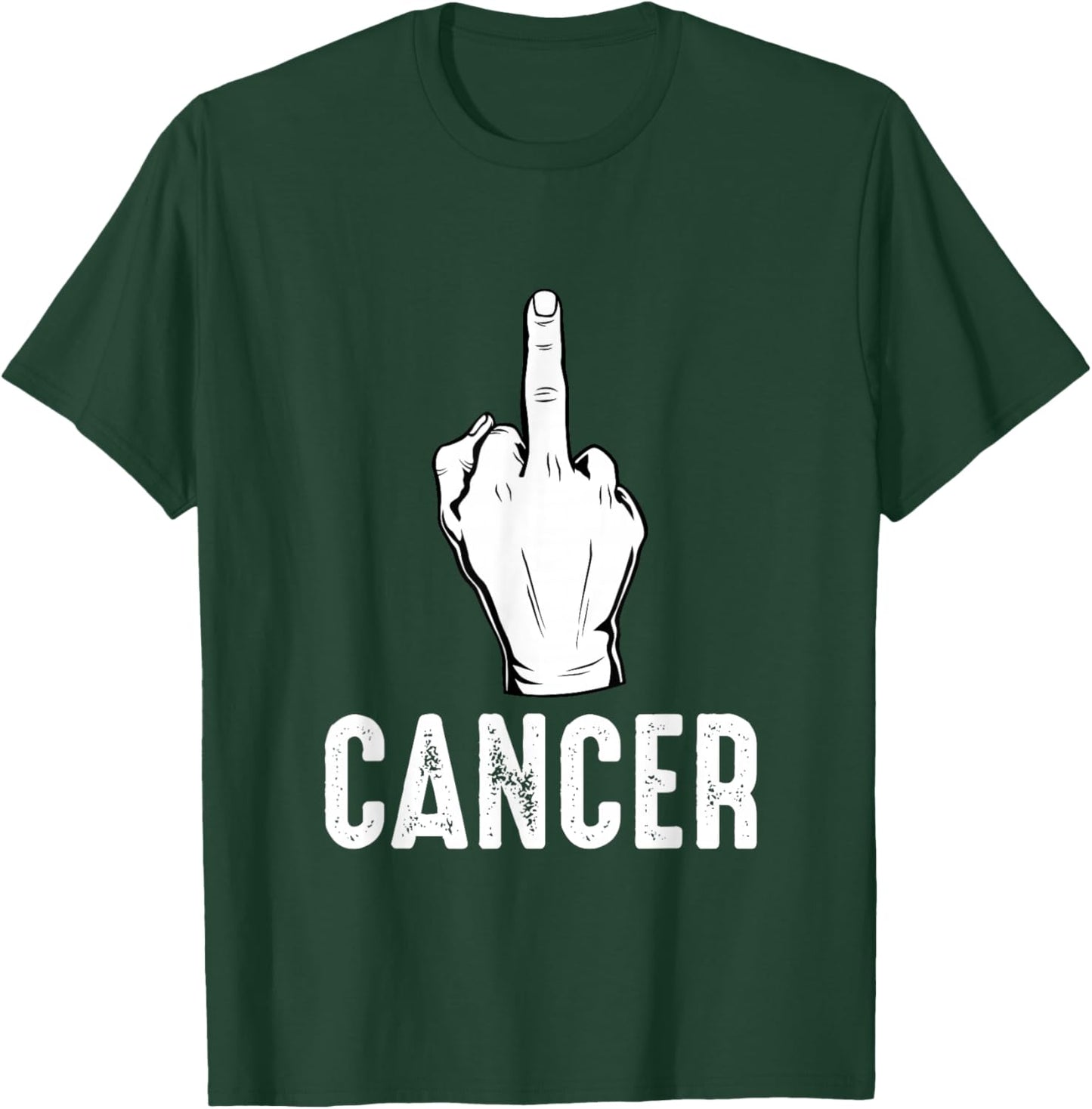 Middle Finger Cancer Fuck Cancer Awareness Month F Word T-Shirt - T-Shirt | Forest