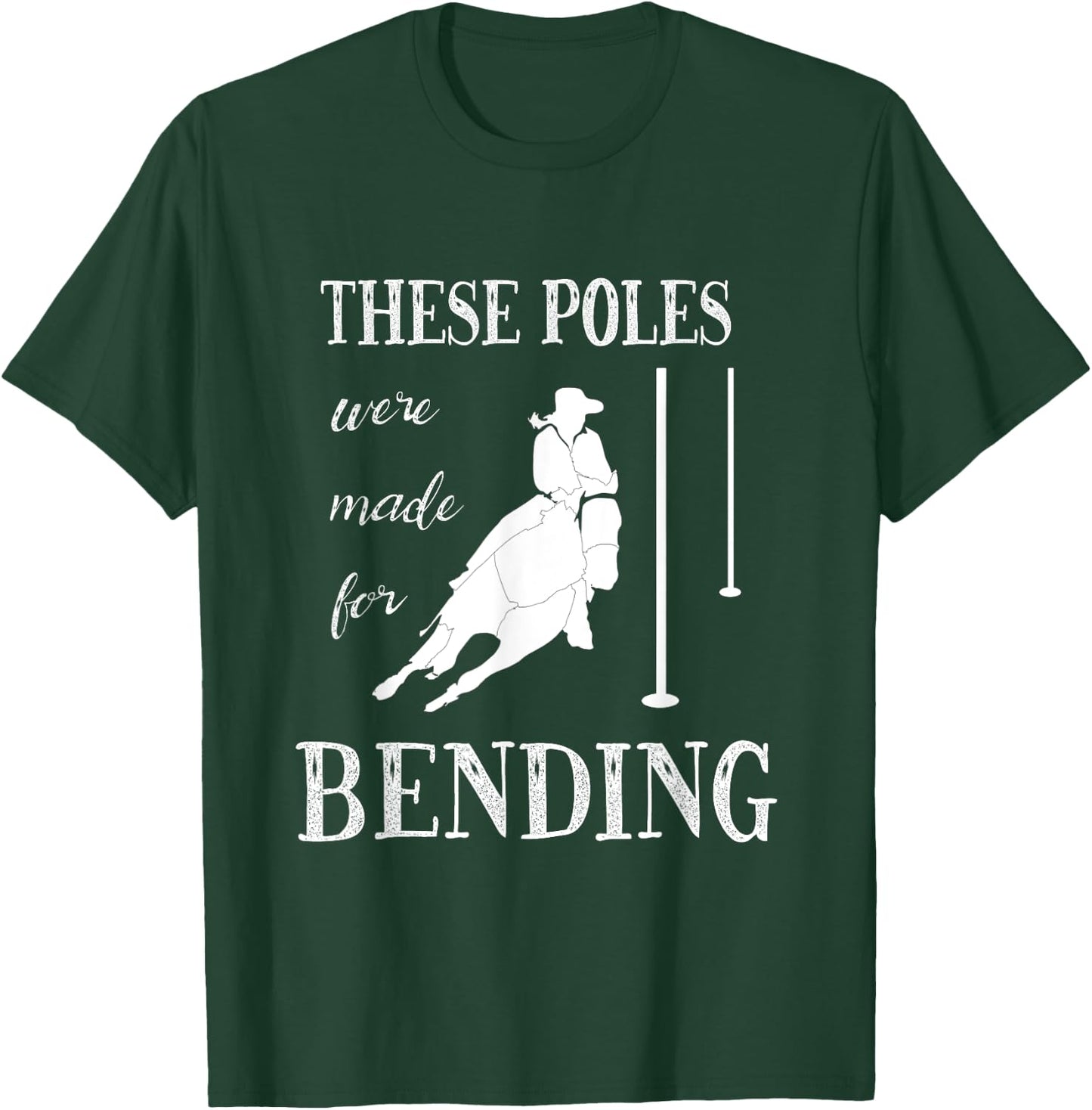 Pole Bending Western Horse Riding Event T-Shirt - T-Shirt | Forest