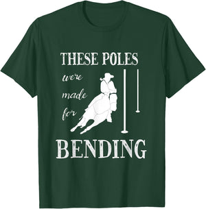Pole Bending Western Horse Riding Event T-Shirt - T-Shirt | Forest