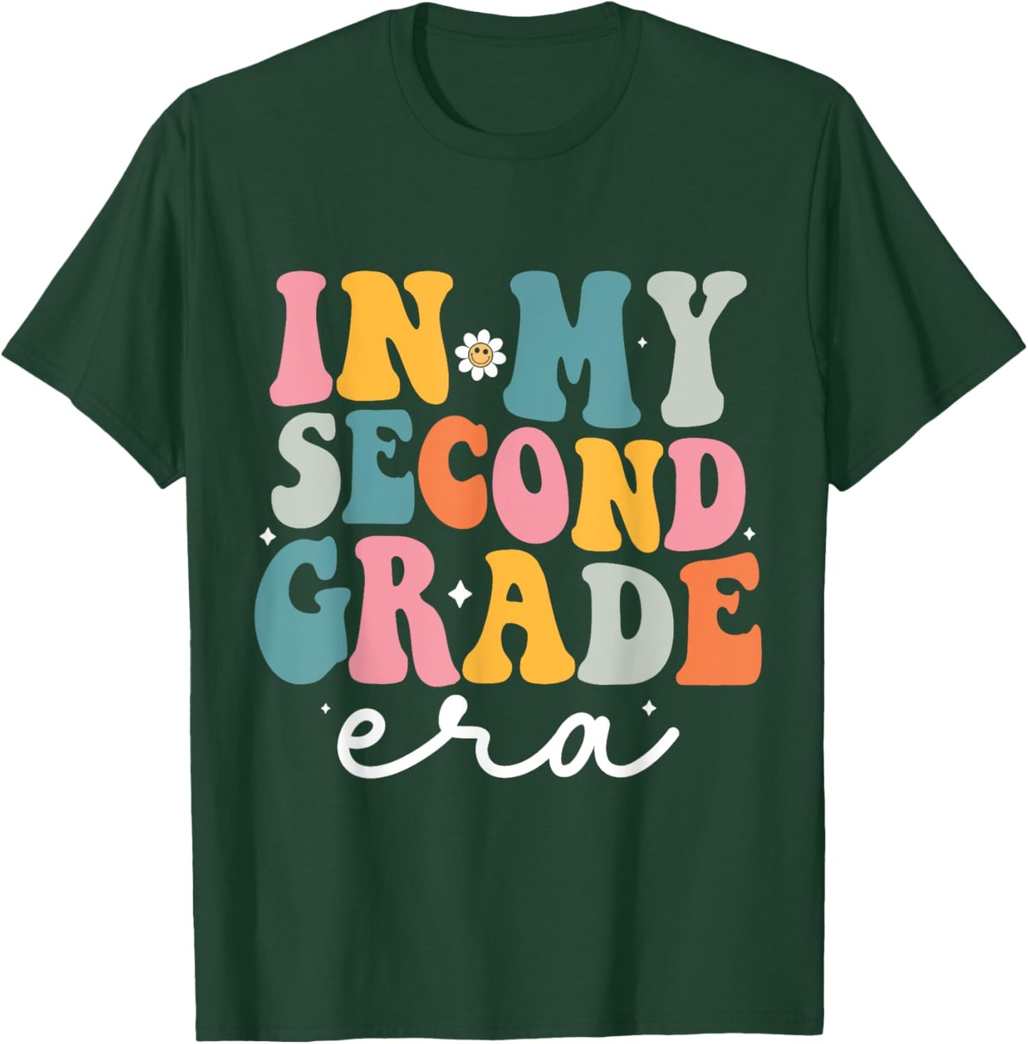 In My Second Grade Era Kid Back To School 2nd Grade Teacher T-Shirt - T-Shirt | Forest