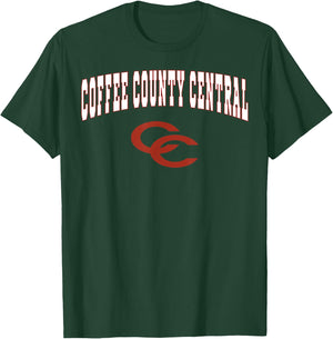 Coffee County Central High School Red Raiders C2 T-Shirt - T-Shirt | Forest