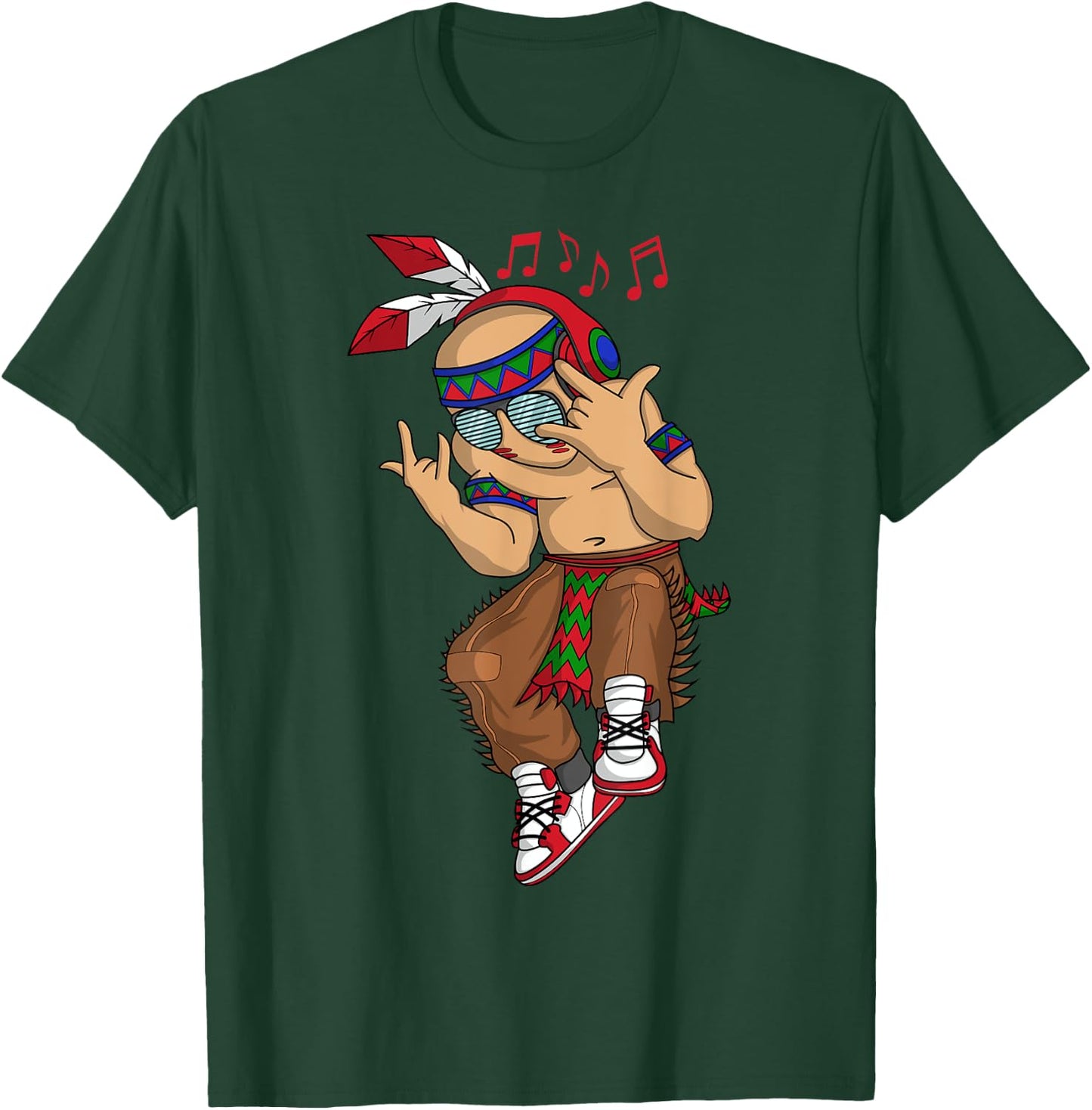 Dancing Indian Urban Men Cool Hip Hop Music Clothes Gift T-Shirt - T-Shirt | Forest