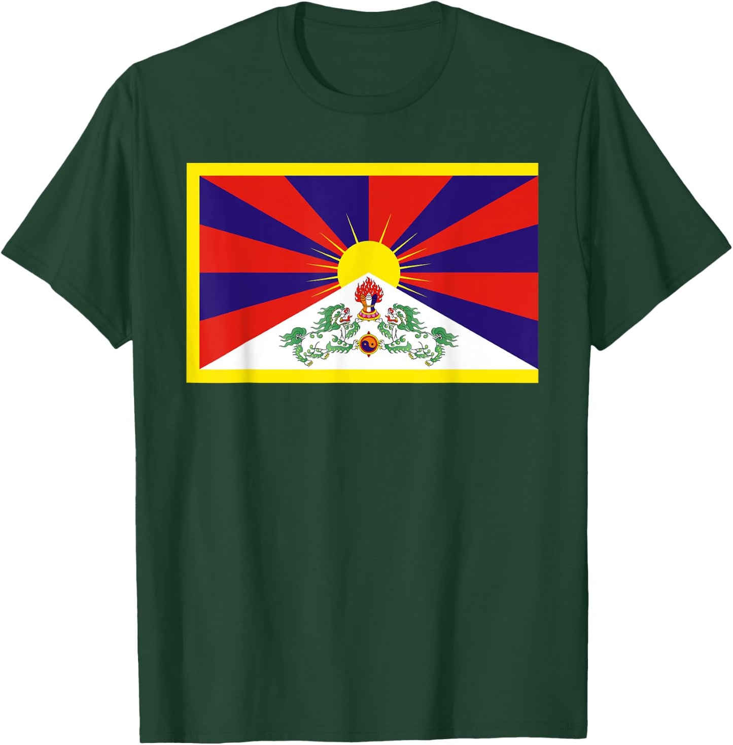 Tibet Flag Tibetan Free Tibet Himalaya Buddhism T-Shirt - T-Shirt | Forest