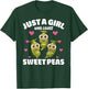 Just A Girl Who Loves Sweet Peas, Sweet Pea Flowers Lover T-Shirt - T-Shirt | Forest