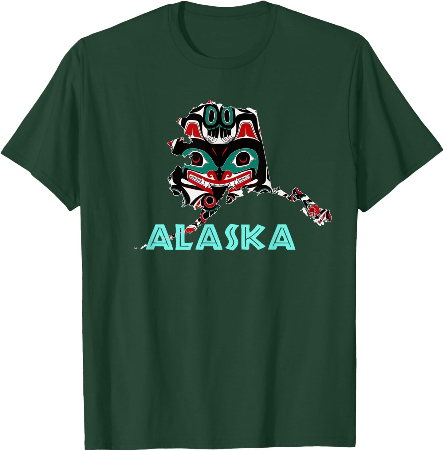 Alaska Native American Art Tlingit Eagle Tribal Bear Clan 2 T-Shirt - T-Shirt | Forest
