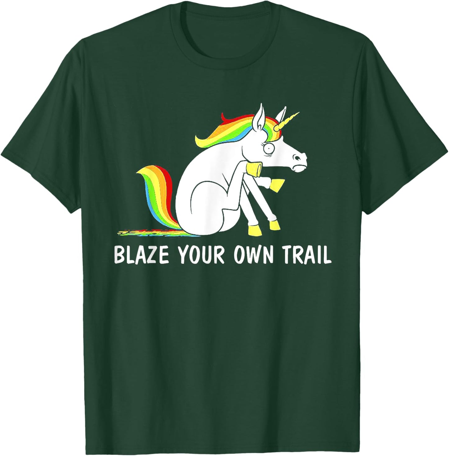 Blaze Your Own Trail Unicorn T-Shirt - T-Shirt | Forest