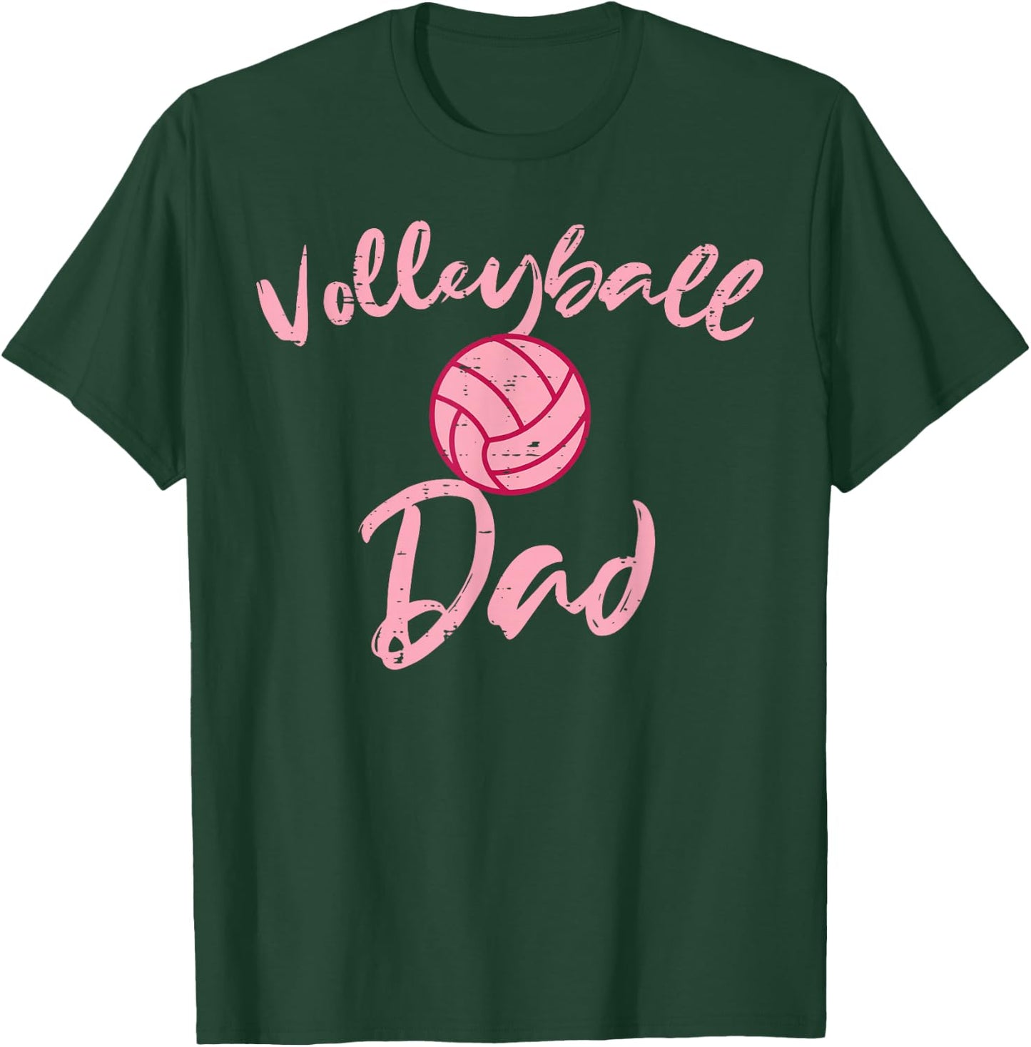 Pink Volleyball Dad Cute Family Matching Daddy Papa Men T-Shirt - T-Shirt | Forest