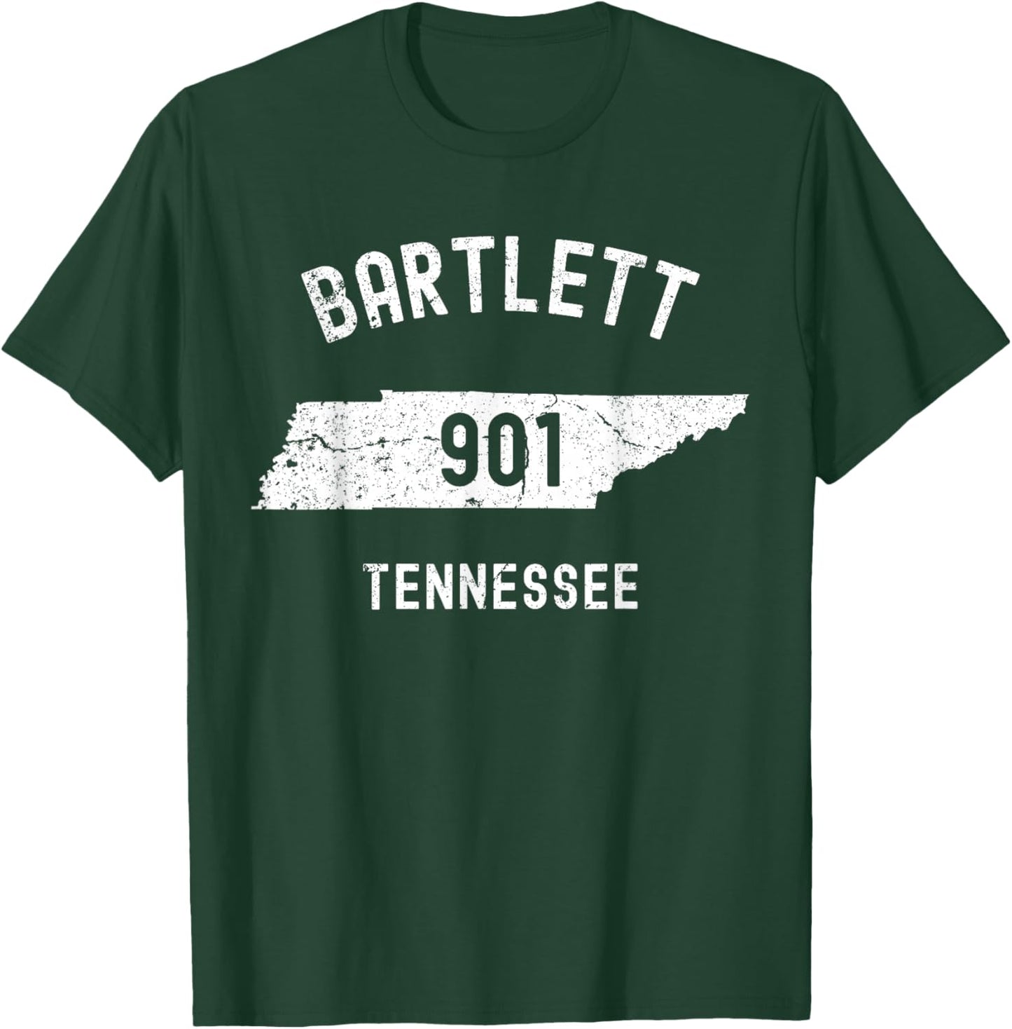 Bartlett Tennessee TN 901 Vintage Athletic Style T-Shirt - T-Shirt | Forest