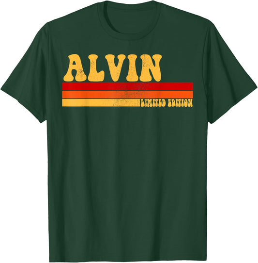ALVIN Name Personalized Idea Men Retro Vintage ALVIN T-Shirt - T-Shirt | Forest
