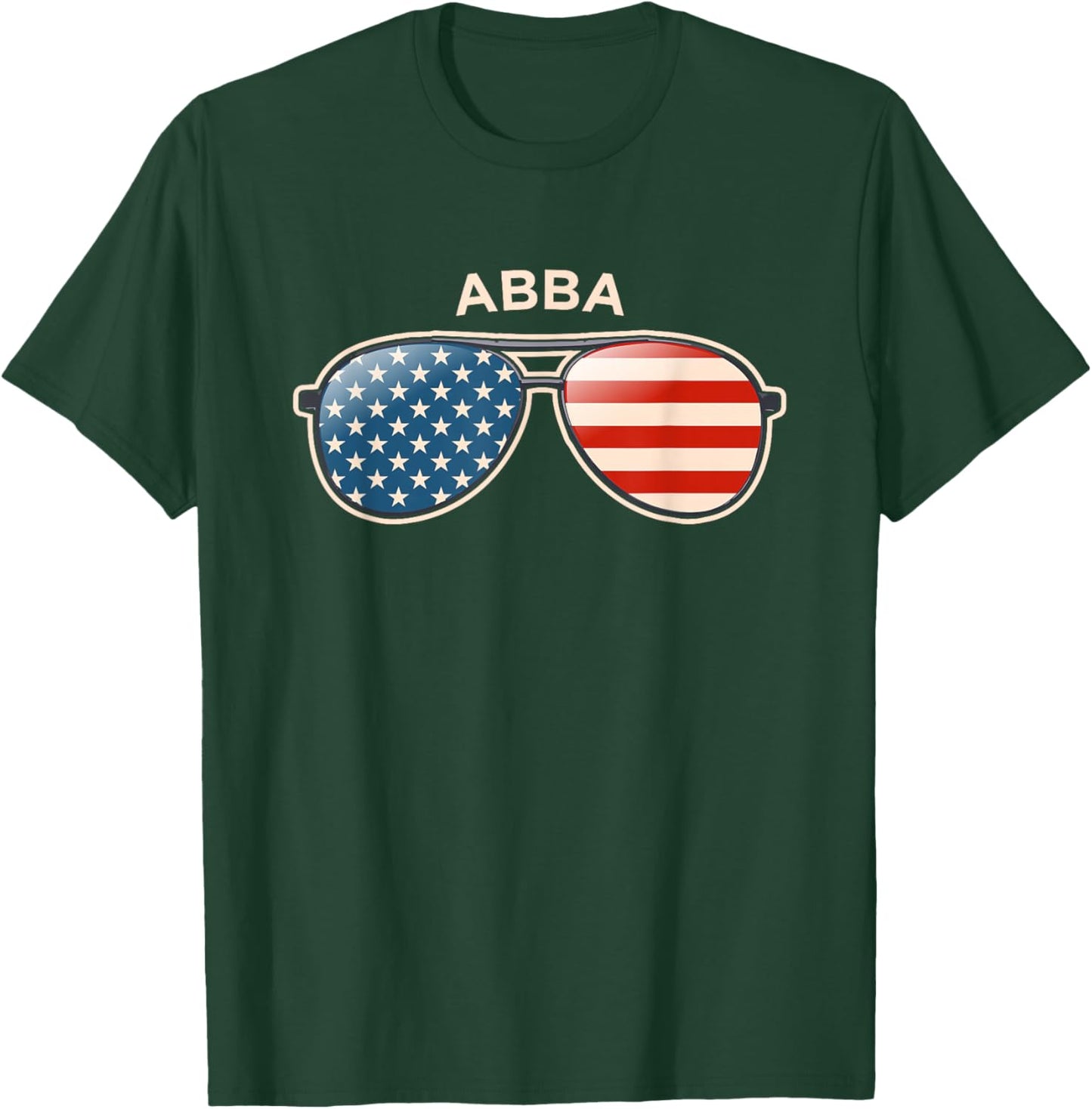 Abba, GA Vintage US Flag Sunglasses T-Shirt - T-Shirt | Forest
