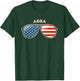 Abba, GA Vintage US Flag Sunglasses T-Shirt - T-Shirt | Forest