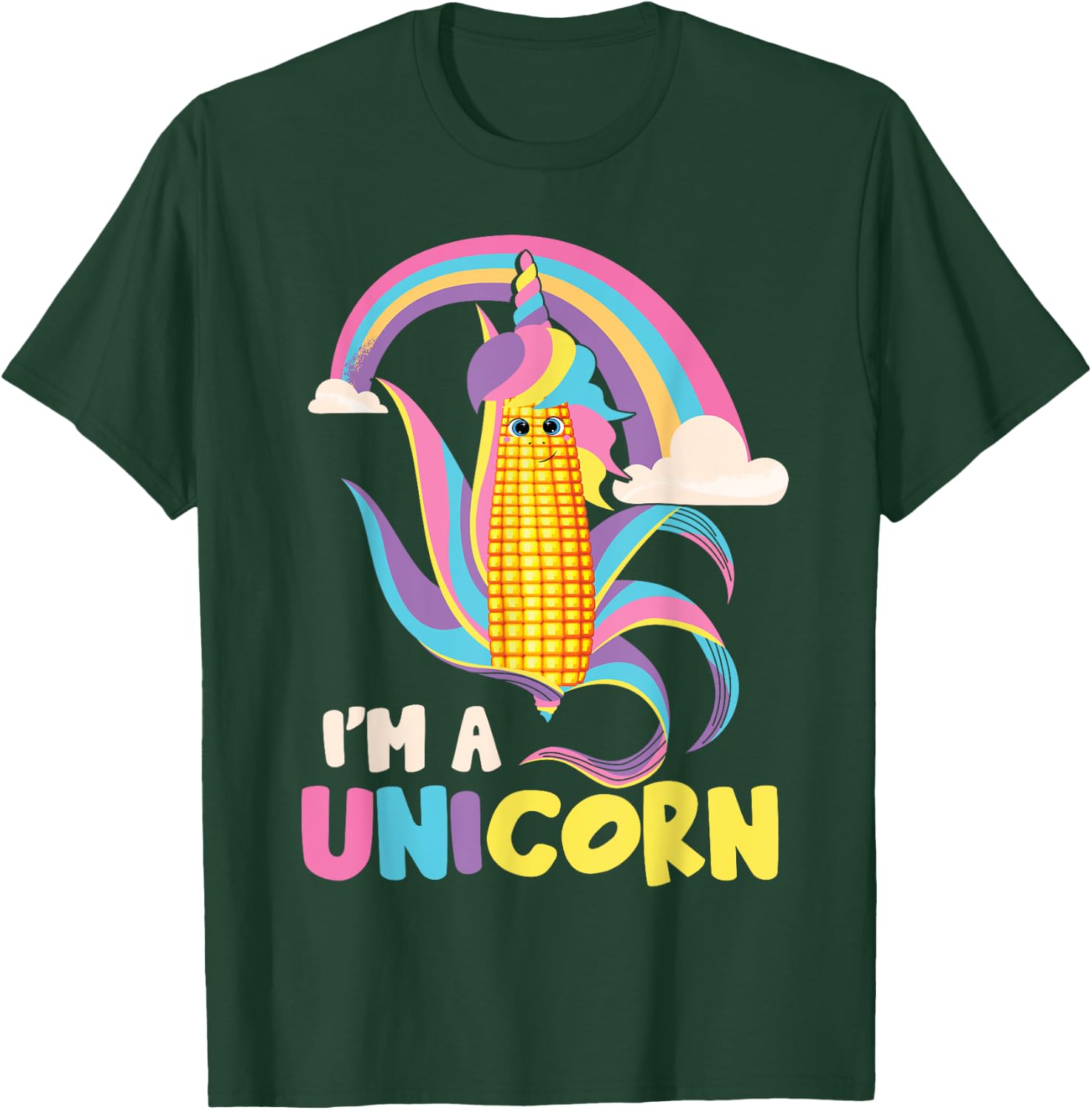 I'm A Unicorn | Funny Maize Corn Cob Kids Farming Corn T-Shirt - T-Shirt | Forest