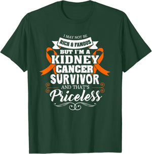 Survivor Priceless Kidney Cancer Awareness Ribbon Gifts T-Shirt - T-Shirt | Forest