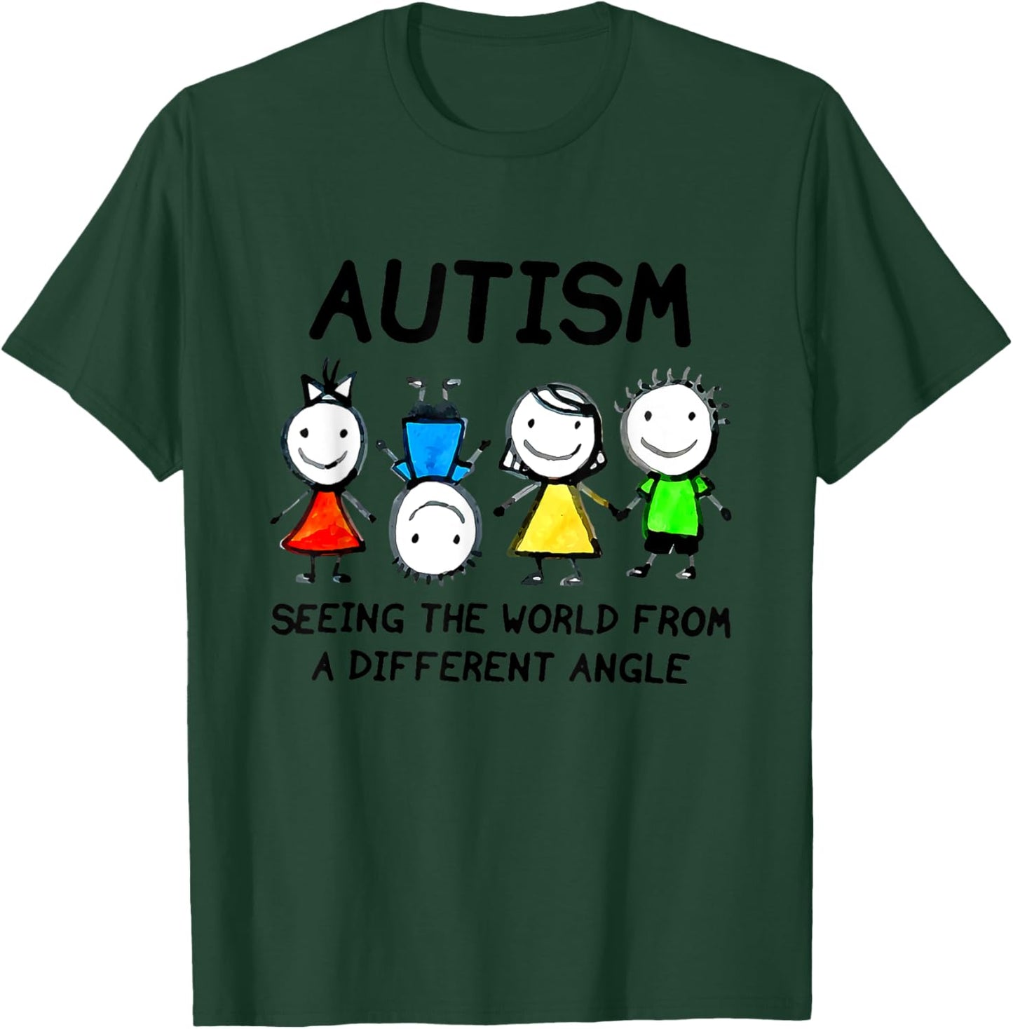 Autism Seeing The World From A Different Angle Autism T-Shirt - T-Shirt | Forest