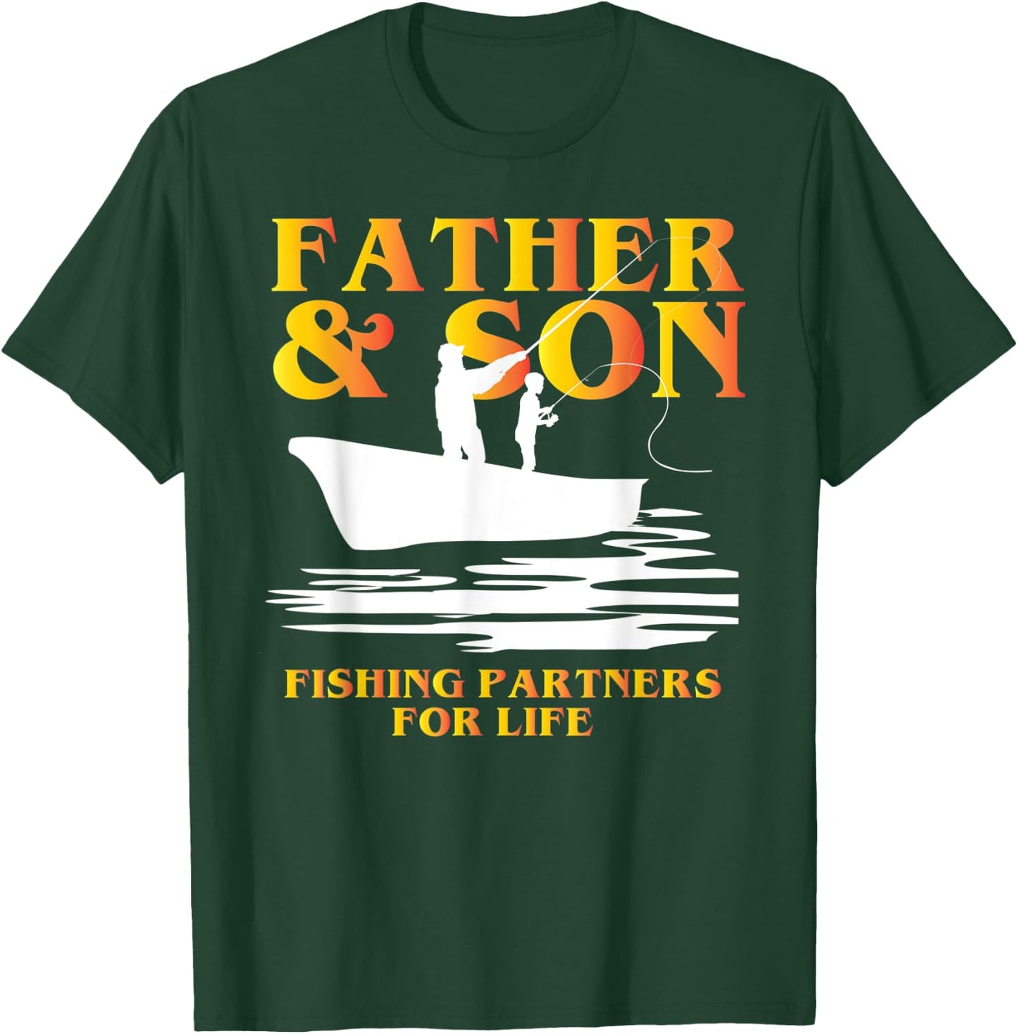 Father and Son Matching Shirts Fishing Partners for Life T-Shirt - T-Shirt | Forest