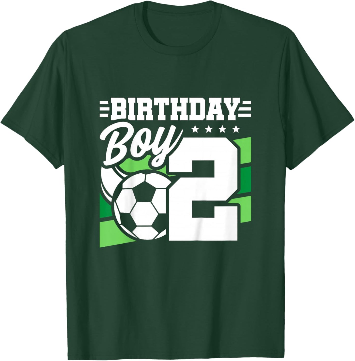 Kids Soccer Birthday Party - 2 Year Old Boy - 2nd Birthday T-Shirt - T-Shirt | Forest