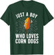 Cute Corn Dog Design Boys Kids Sausage Corndog Lover T-Shirt - T-Shirt | Forest